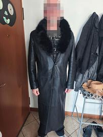 Cappotto lungo in vera pelle