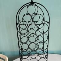 Portabottiglie metallo nero