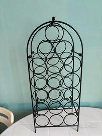 Portabottiglie metallo nero