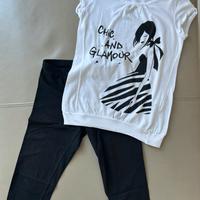 Completo t-shirt e legghins