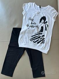 Completo t-shirt e legghins