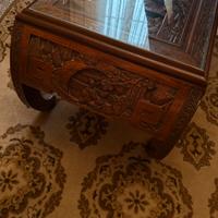 Tavolino cinese intagliato a mano