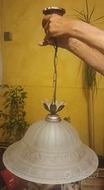 Coppia lampadari vintage con paralumi