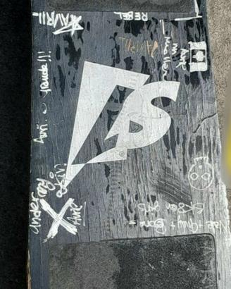 Skateboard con pipistrello