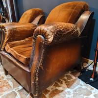 poltrone in pelle inglesi fine 800