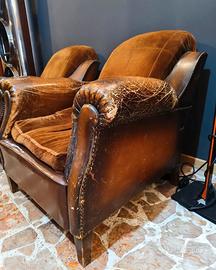 poltrone in pelle inglesi fine 800