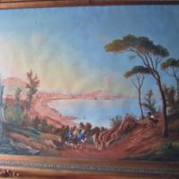 Gouache "VEDUTA DI NAPOLI" di S. Fergola