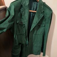 Giacca Gucci Sahariana in Camoscio Verde