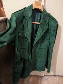 Giacca Gucci Sahariana in Camoscio Verde