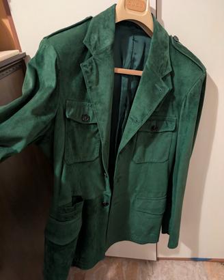 Giacca Gucci Sahariana in Camoscio Verde