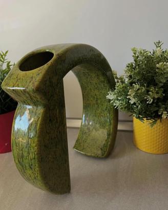 Vaso scultura ceramica space age Roberto Rigon
