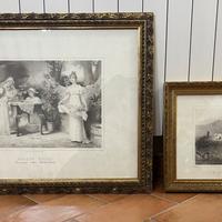 Stampe d’epoca fine ’800 con cornice dorata