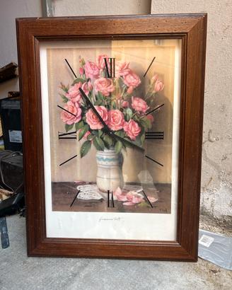 Orologio a muro con cornice in legno