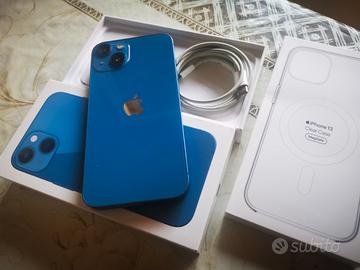 iPhone 13 blu 128 GB. Con scatola e accessori orig