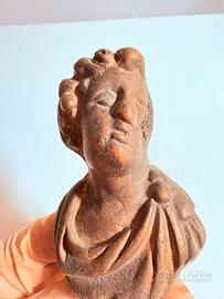 Antico busto di ragazzo in bronzo - pomolo per man