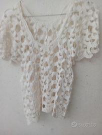 Maglietta all'uncinetto effetto pizzo