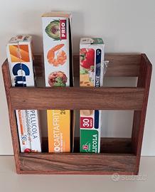 Portarotoli da cucina di legno