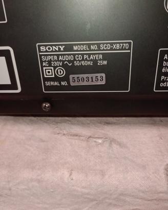 Lettore Sony scd-xb770 x CD e SACD. Fascia alta