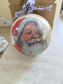palla albero di Natale con babbo natale grande 