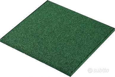 Piastrelle antitrauma verde 50x50 sp 3cm c/spinott