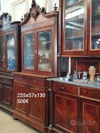 credenza legno di noce epoca fine 800