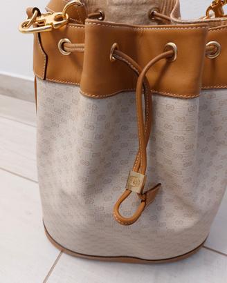 Gucci secchiello vintage tela monogrammata gg picc