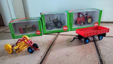 Siku Ros trattore Porsche Ferguson TE rimorchio 