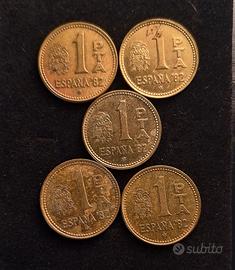 Lotto 5 pz 1 Pesetas 1980 "España 82"