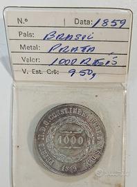 1000 reis 1859 argento