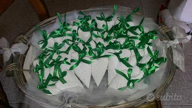 Cuori in polvere di ceramica, bomboniere