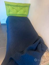 Letto singolo contenitore con doghe più materasso
