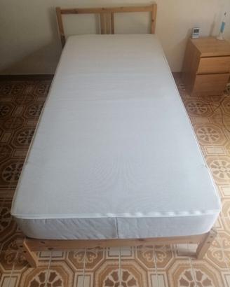 Letto singolo IKEA + rete + materasso