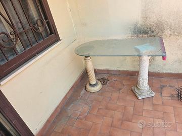 scrivania lastra di vetro 