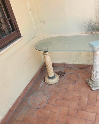 scrivania lastra di vetro 