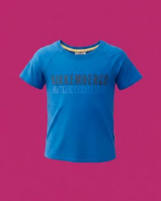 T-shirt bambino Bikkembergs blu conlogo
