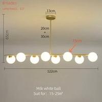 Lampadario grande design moderno, dorato con sfere