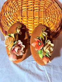 Quadri da parete con fiori in rilievo