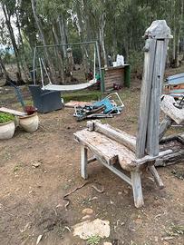 Torchio per olio e batti lino del 1800