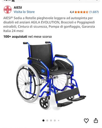 Sedia rotella pieghevole