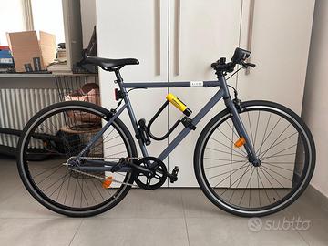 Bicicletta Elops Speed 500 Blu + 2 Lucchetti