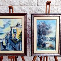 2 quadri dipinti su tela 