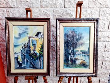 2 quadri dipinti su tela 