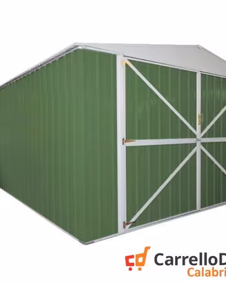 Box auto in Acciaio lamiera 360x514cm 18mq verde