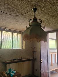 coppia di lampadari vintage per biliardo 