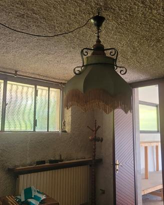 coppia di lampadari vintage per biliardo 