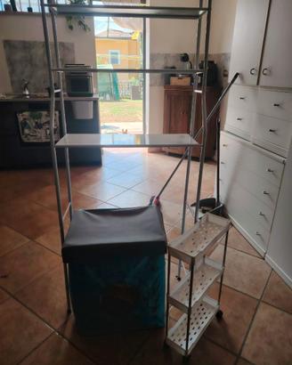 scaffale,porta biancheria,carrellino salvaspazio