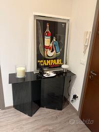Tavolo da ingresso in vetro nero