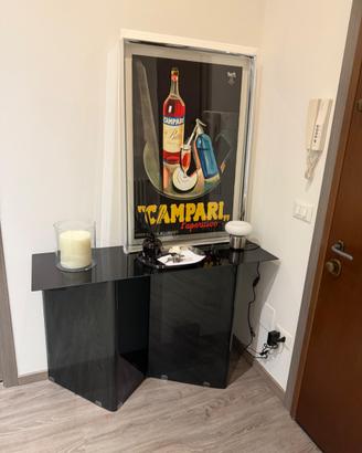Tavolo da ingresso in vetro nero