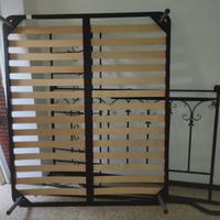 Letto con doghe completo in ferro battuto