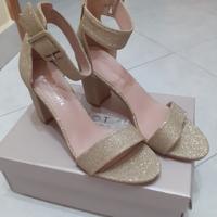 Scarpe eleganti, glitter ORO.